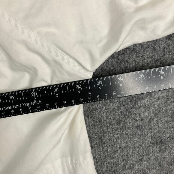 Innovations Windbreaker Mens Size M White Blue Snap Front Vintage 90s Jacket - Picture 5 of 8